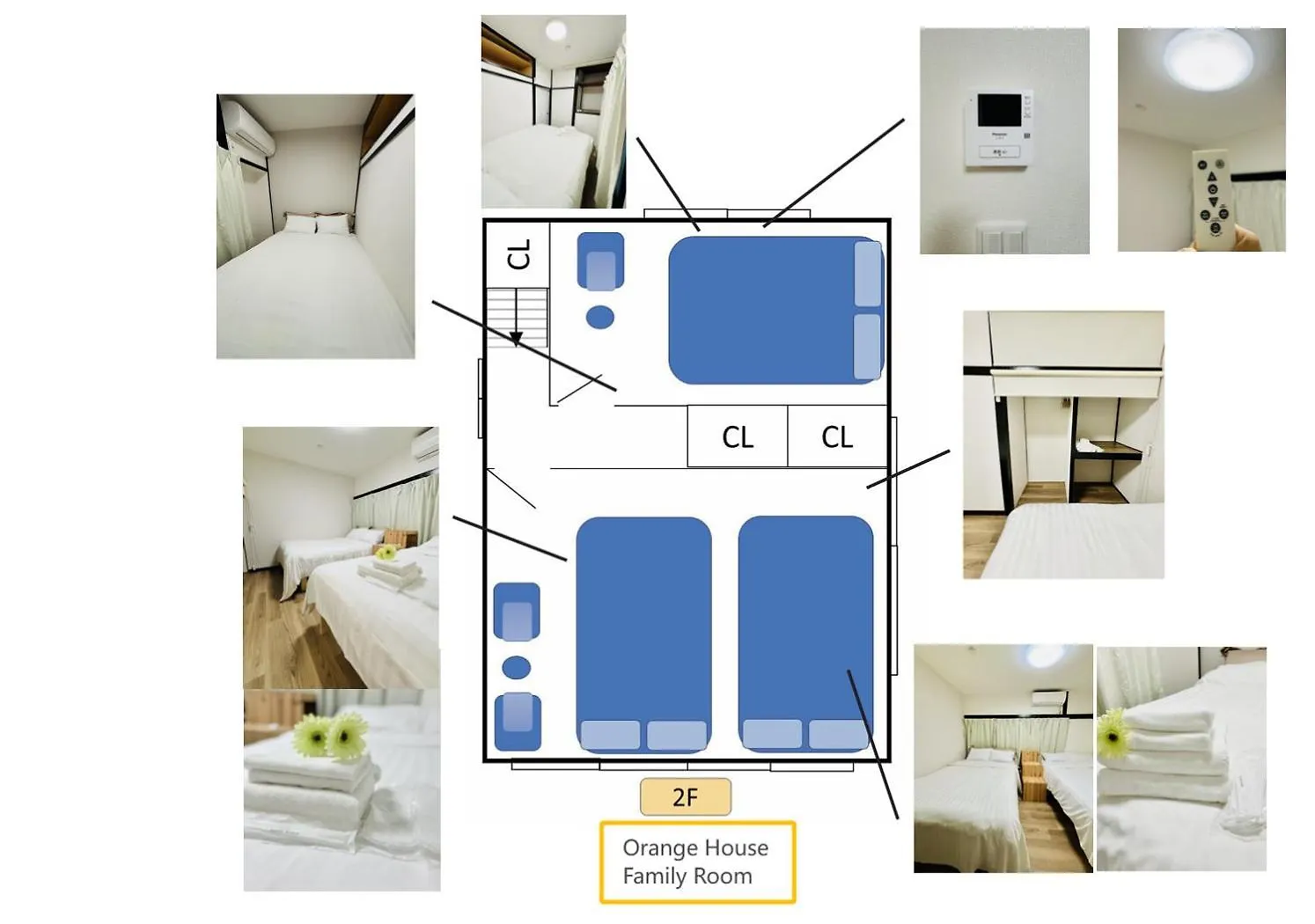 Green & Orange House Tokyo Apartment